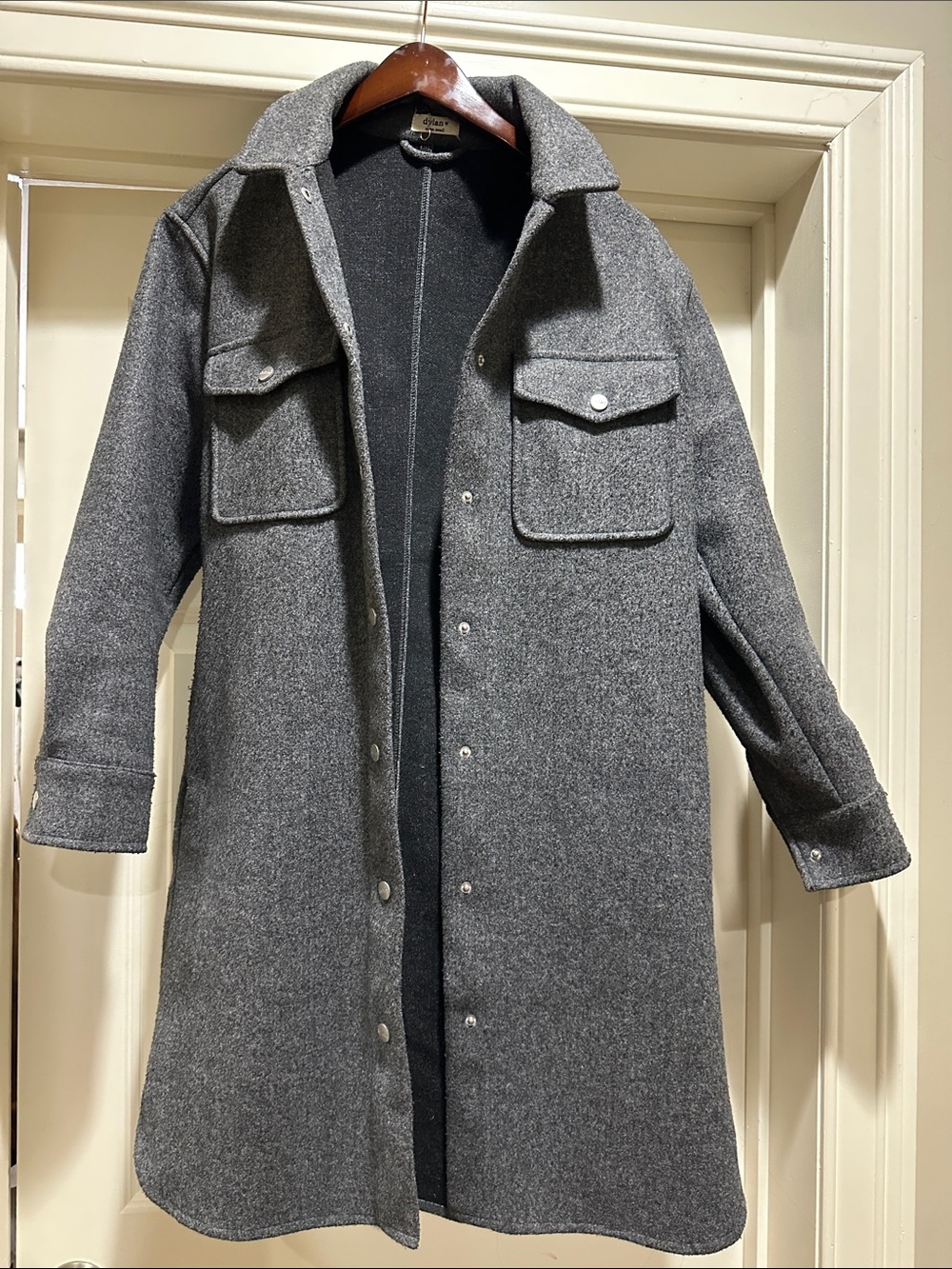 dylan Gray Wool Long Coat Jacket